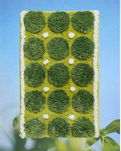Green Polka Dot Fresh Style Rug for Living Room, Bedroom, and Home Decor