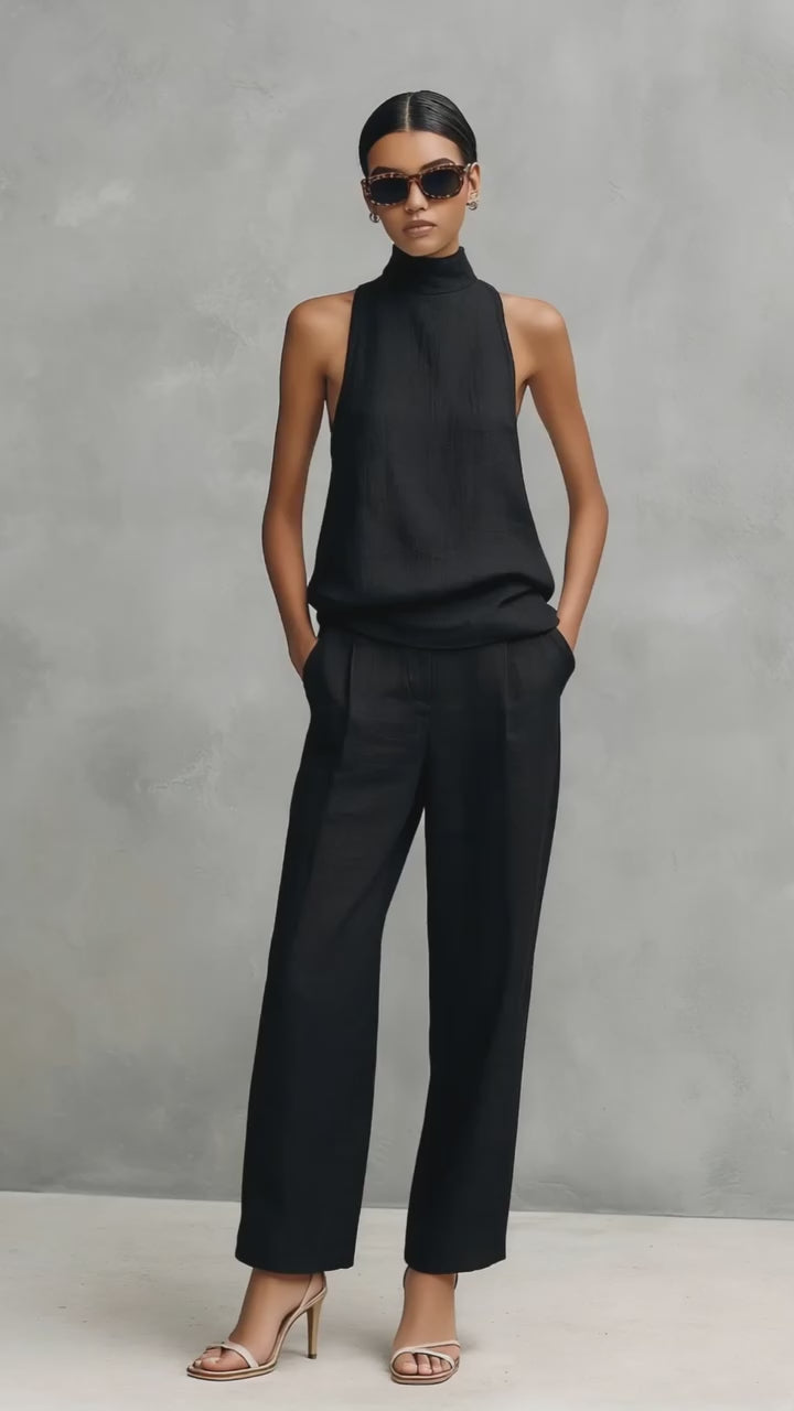 Completo elegante con scollo tondo