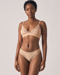 Lace Trim Lightweight Triangle Underwear Set
