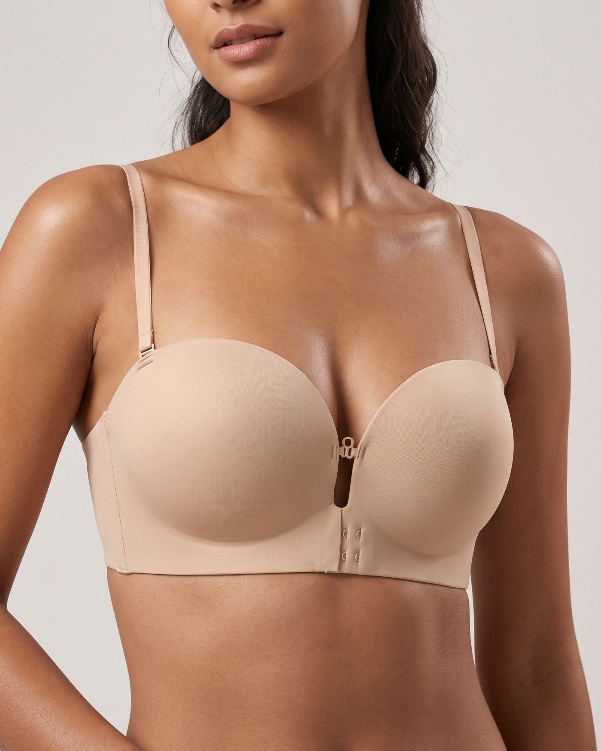 Front-Closure Strapless Push-Up Bra (For CD)