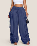 High-Waist Drawstring Harem Pants