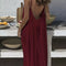Solid Color Backless Cami Dress