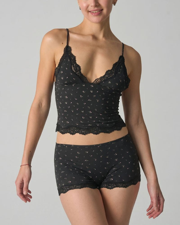Lace Trim Cami And Short Set