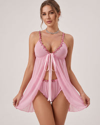Seductive Sheer Flyaway Nightwear Set