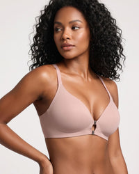 Seamless Front-Closure Wire-Free Racerback Bra