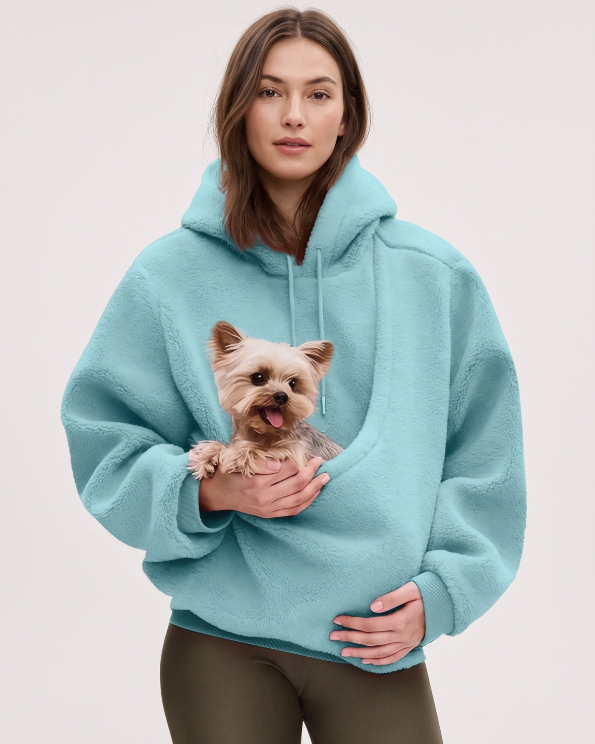 Pet Pouch Drop-Shoulder Hoodie