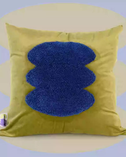 Velvet Geometric Pillow - Textured Decorative Cushion for Modern Sofa Styling