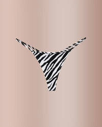 Animal Print Thin Strap Thong