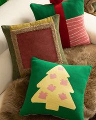 Christmas Decorative Throw Pillow - Holiday Cushion for Sofa & Home Decor