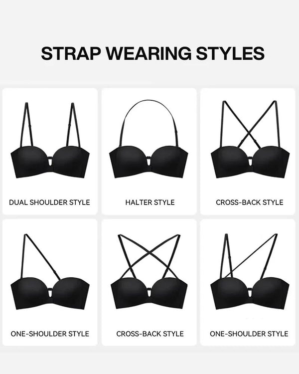 Reggiseno Push-Up Senza Spalline con Chiusura Anteriore