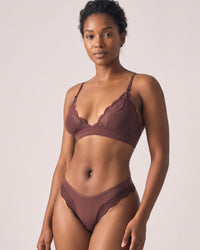 Lace Trim Lightweight Triangle Underwear Set