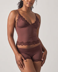 Lace Trim Cami And Short Set
