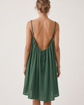 Solid Color Backless Cami Short Dress