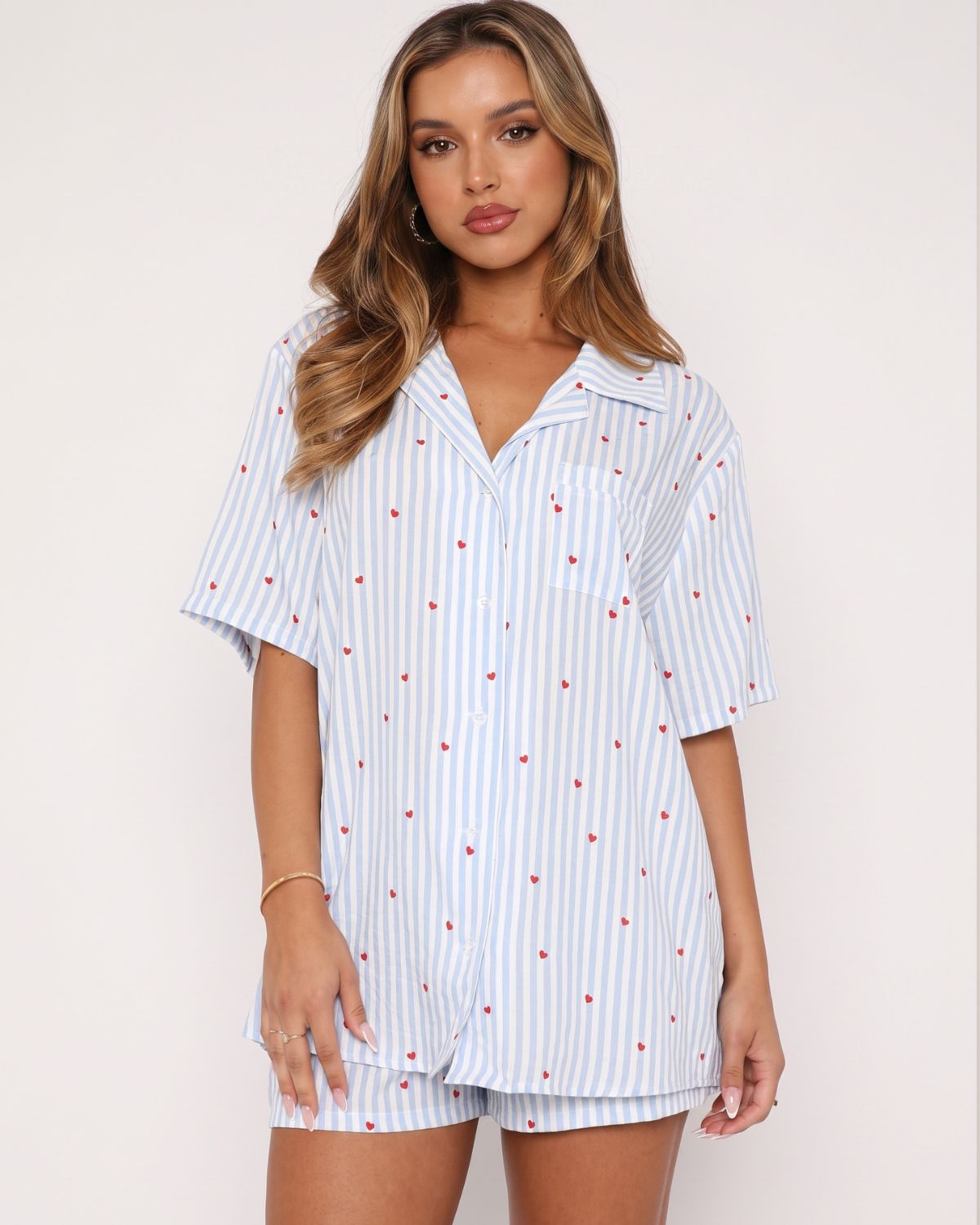 Sweetheart Print Pajama Set
