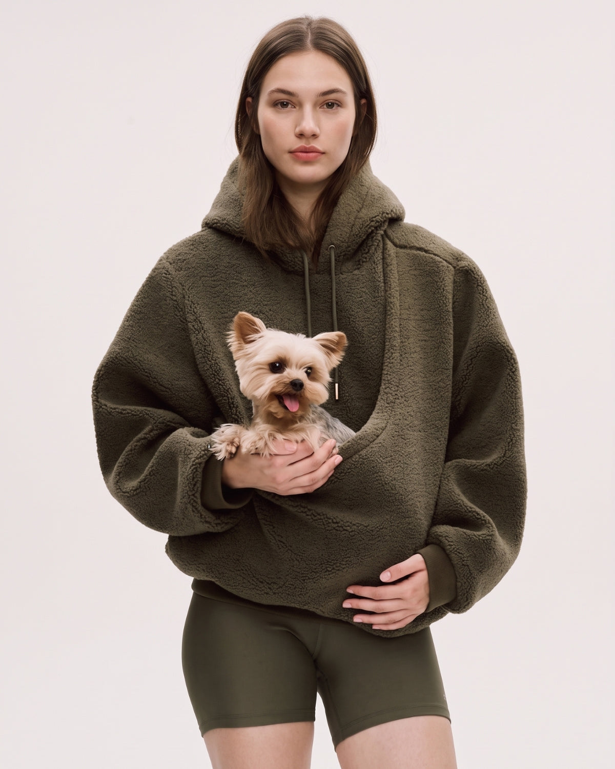 Pet Pouch Drop-Shoulder Hoodie