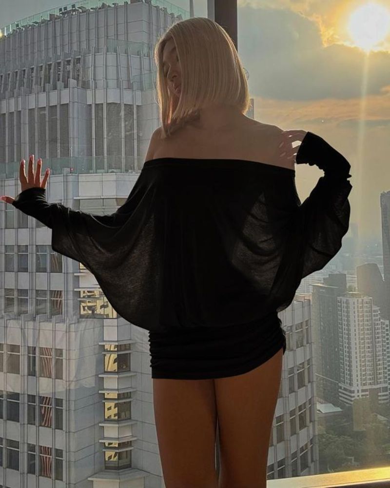 Conjunto de top corto con botones delanteros y pantalones cortos