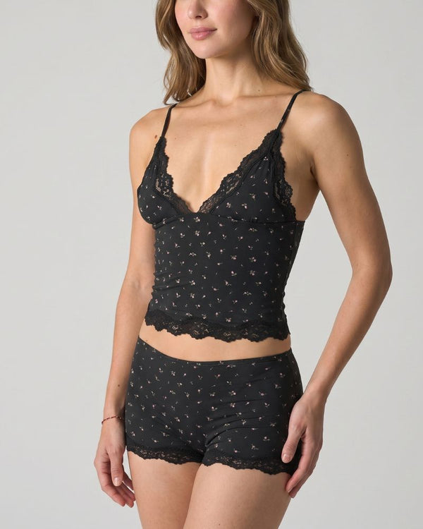 Lace Trim Cami And Short Set