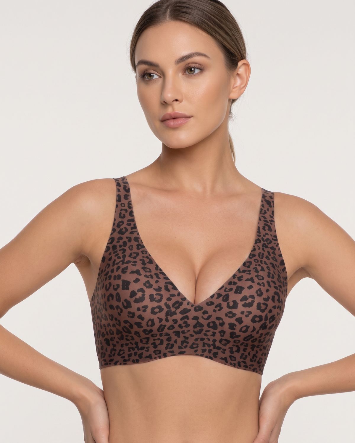 Reggiseno senza ferretto in gelatina con ferretto e scollo a V profondo