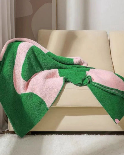 Nordic-Inspired Knit Throw Blanket - Office Nap Blanket & Sofa Cover