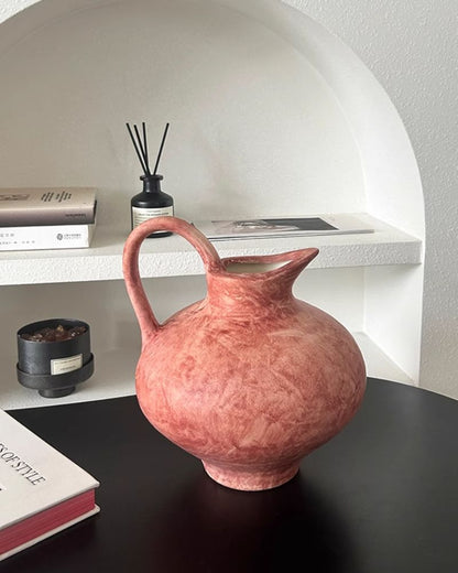Hand-Painted Wabi-Sabi Ceramic Vase Set, Home Tabletop Decor