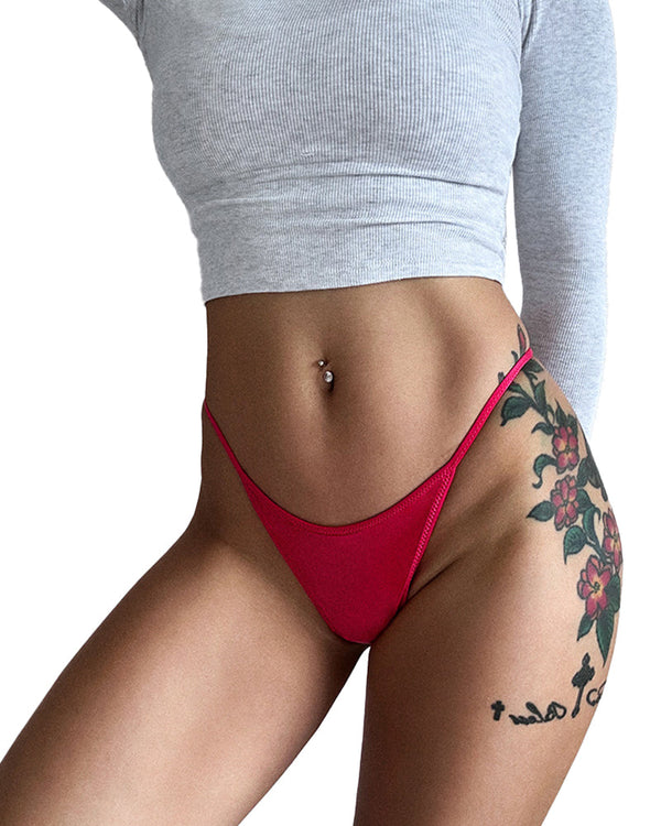 Animal Print Thin Strap Brief