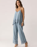 Lace-Trim Cami & Wide-Leg Pants Set
