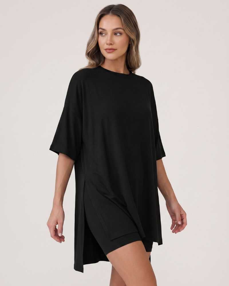 Casual Oversized 2-Piece Split Hem Lounge Set