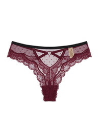 Sheer Heart Mesh Lace Thong