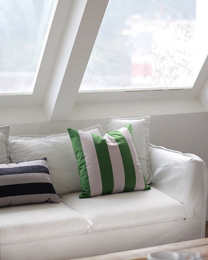 Mid-Century Stripe Throw Pillow for Sofa and Living Room