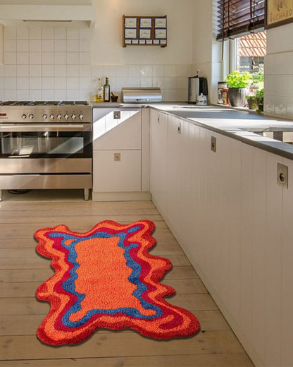 Abstract Shape Shaggy Rug - Colorful Home Decor for Living Room & Bedroom