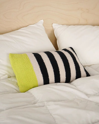 Dopamine Bee Stripe Lumbar Pillow - Colorful Accent Cushion for Sofa & Bed