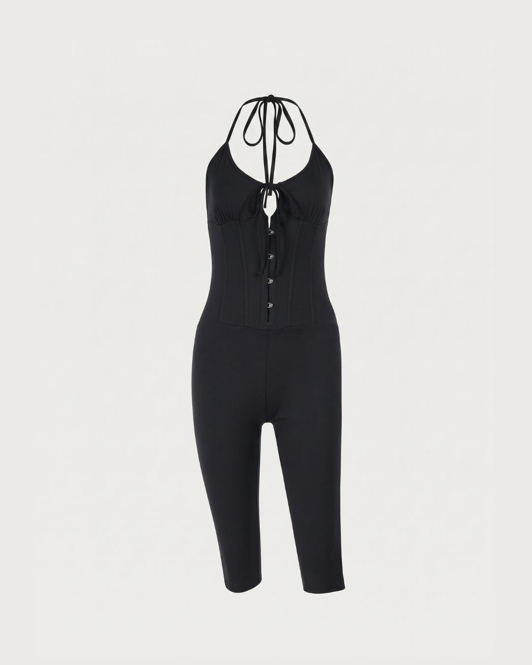 Halter Corset Capri Jumpsuit