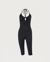 Halter Corset Capri Jumpsuit