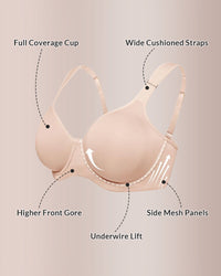 Soft Full Coverage Unlined Minimizer Bra