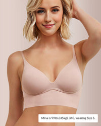 Sujetador sin aros con escote en V profundo