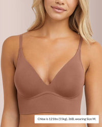 Sujetador sin aros con escote en V profundo