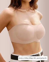 Sujetador bandeau acolchado sin aros 