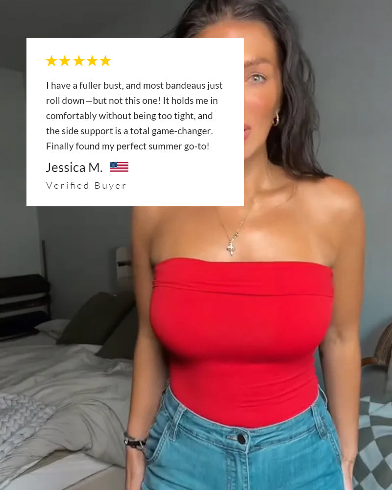 Sujetador bandeau acolchado sin aros 