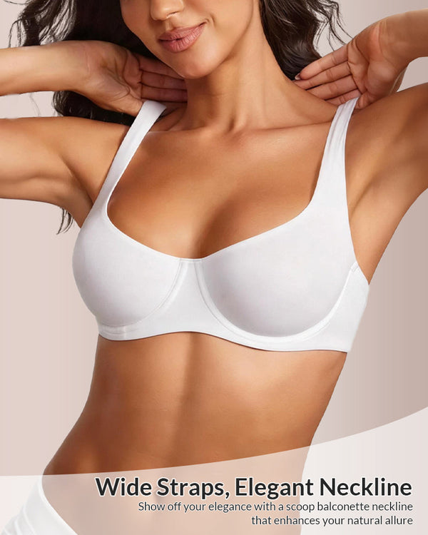 Underwire Support Seamless Balconette Bra