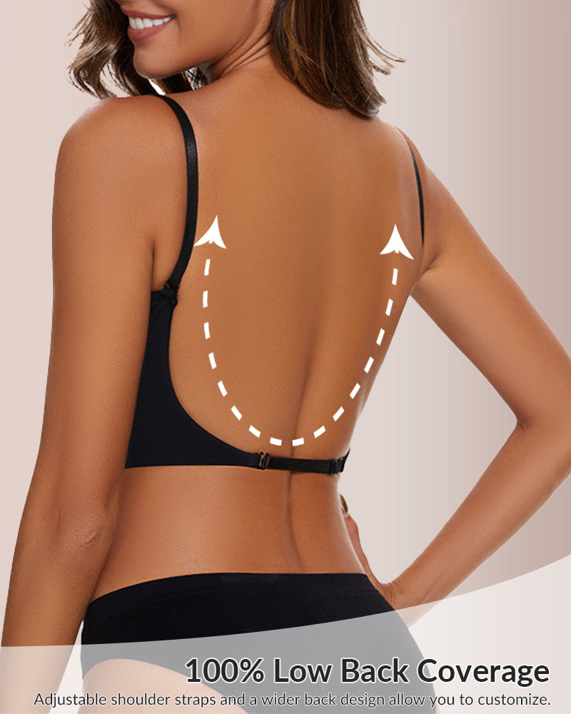 Low Cut U-Shaped Backless Bra