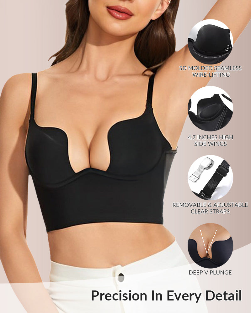 Low Cut U-Shaped Backless Bra