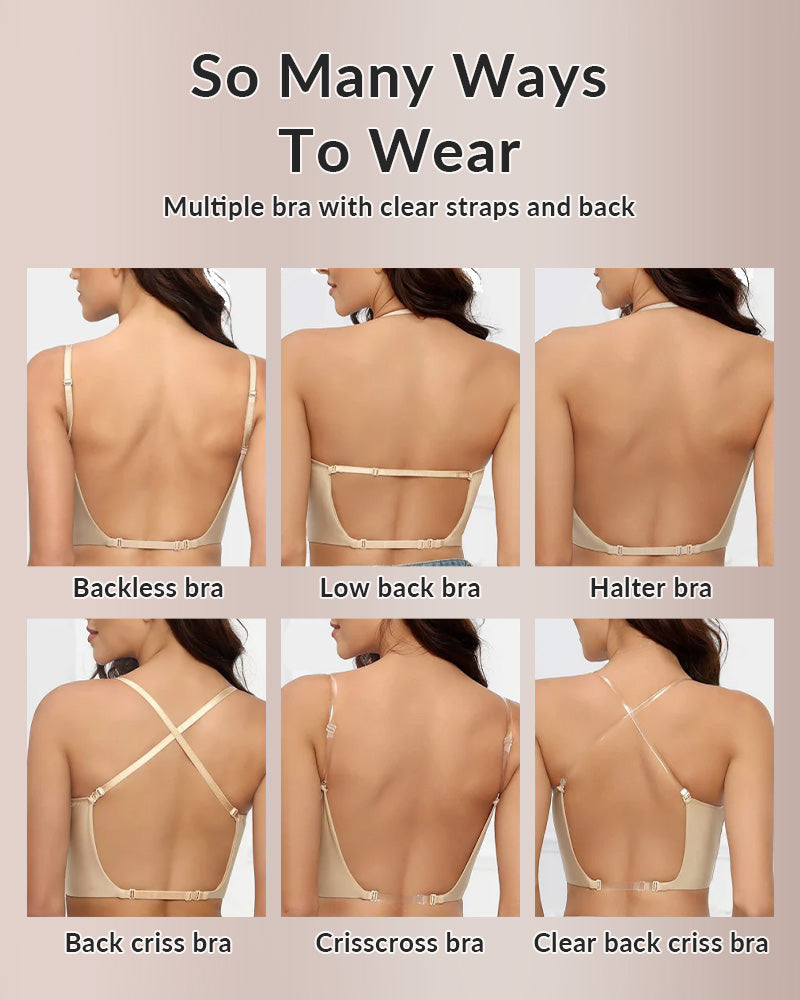 Low Cut U-Shaped Backless Bra
