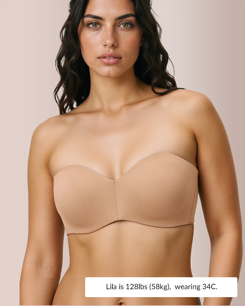 Invisible Strapless Minimizer Bandeau Bra