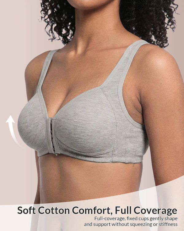 Easy-On Front Closure Wireless Support Bra