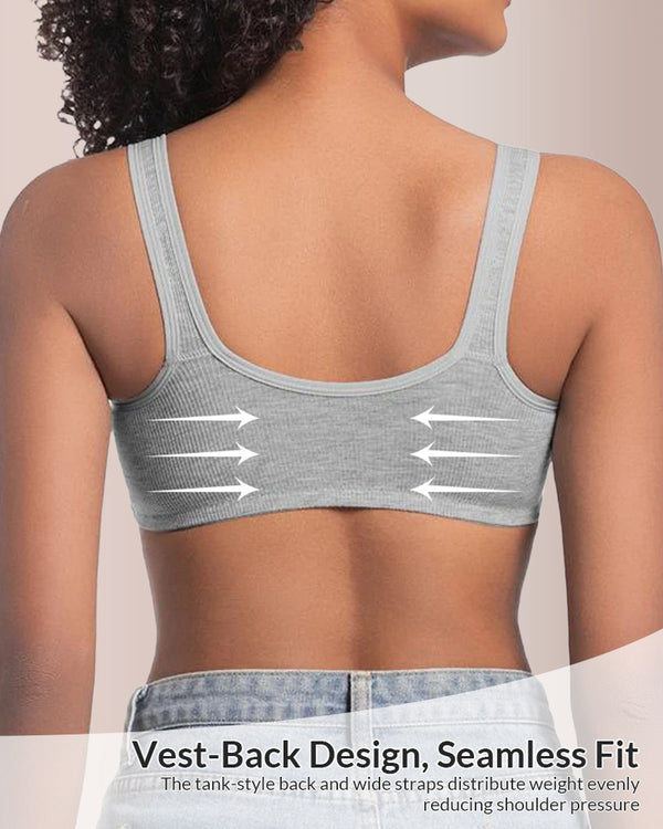 Easy-On Front Closure Wireless Support Bra