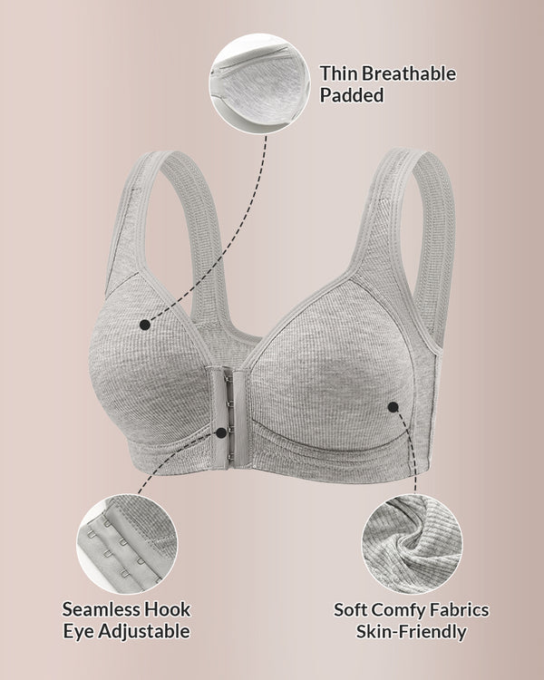 Easy-On Front Closure Wireless Support Bra