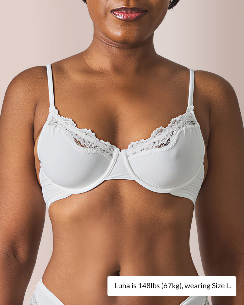 Delicate French Lace Underwire Shaping Bra