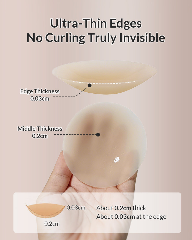 Invisible silicone nipple covers – reusable & hypoallergenic.