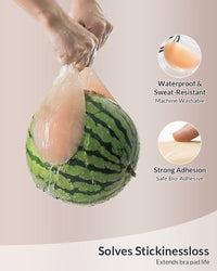Seamless Invisible Silicone Push-Up Sticky Bra