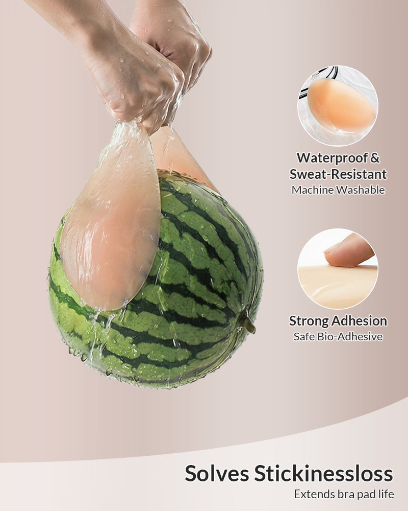 Seamless Invisible Silicone Push-Up Sticky Bra